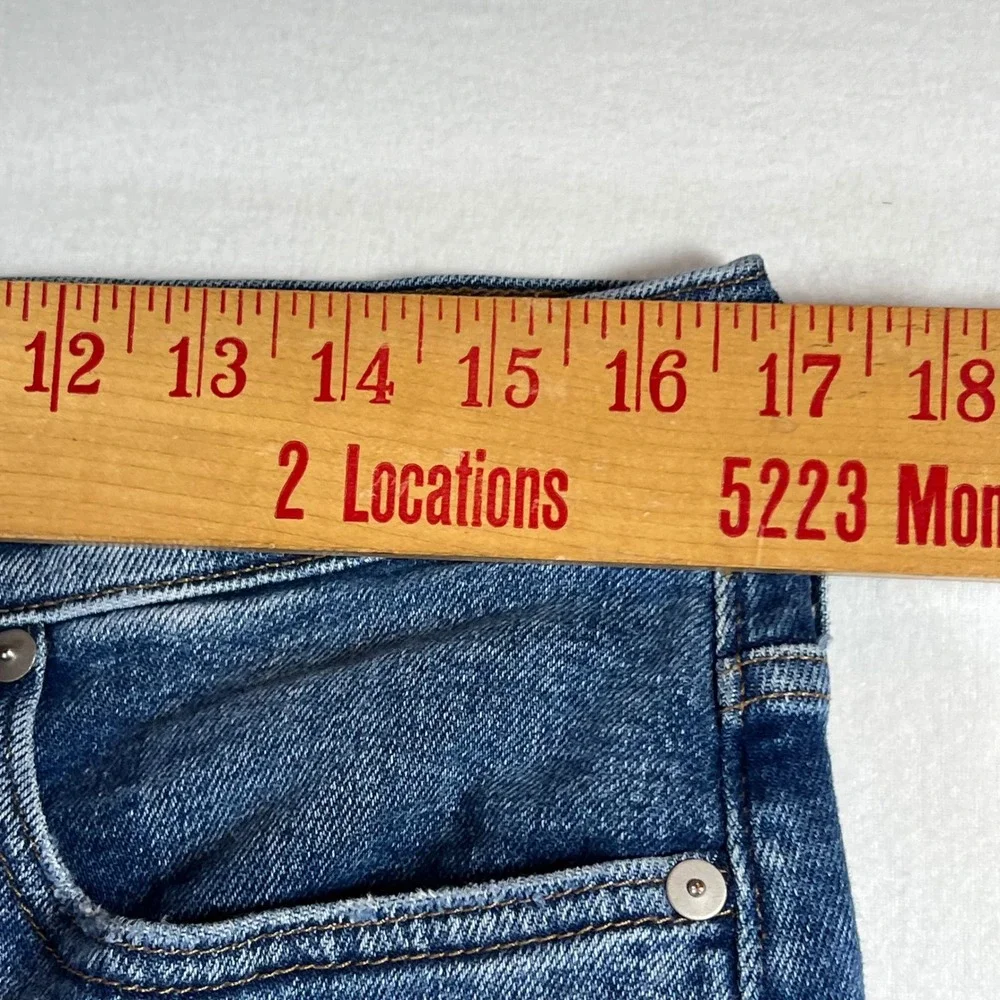 Madewell Slim Wide-Leg Crop Jeans Womens 31 Medium Wash Blue Denim High Rise